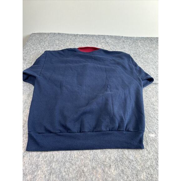 Vintage 90’s Jerzees Crewneck Women’s LG Blue Christmas Sweatshirt Snowman - Picture 8 of 9